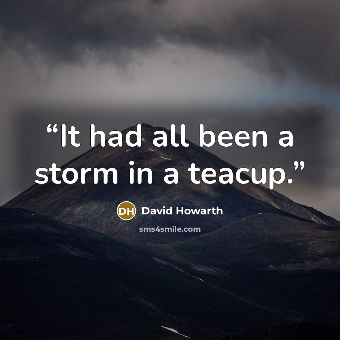 “It had all been a storm in a teacup.” quote by David Howarth