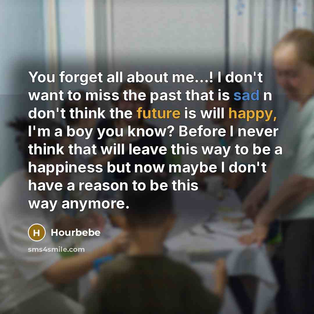 “You forget all about me…! I don't want to miss the past that is sad n don't think the future is will happy, I'm a boy you know? Before I never think that will leave this way to be a happiness but now maybe I don't have a reason to be this way anymore.” quote by Hourbebe