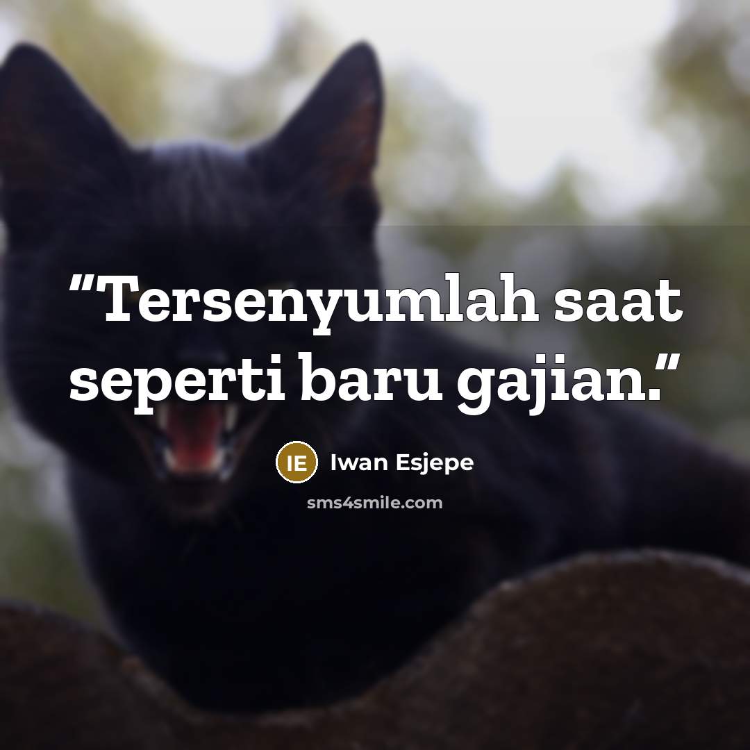 “Tersenyumlah saat seperti baru gajian.” quote by Iwan Esjepe