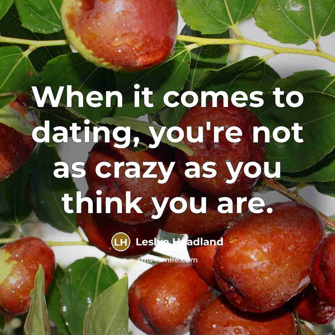 “When it comes to dating, you're not as crazy as you think you are.” quote by Leslye Headland