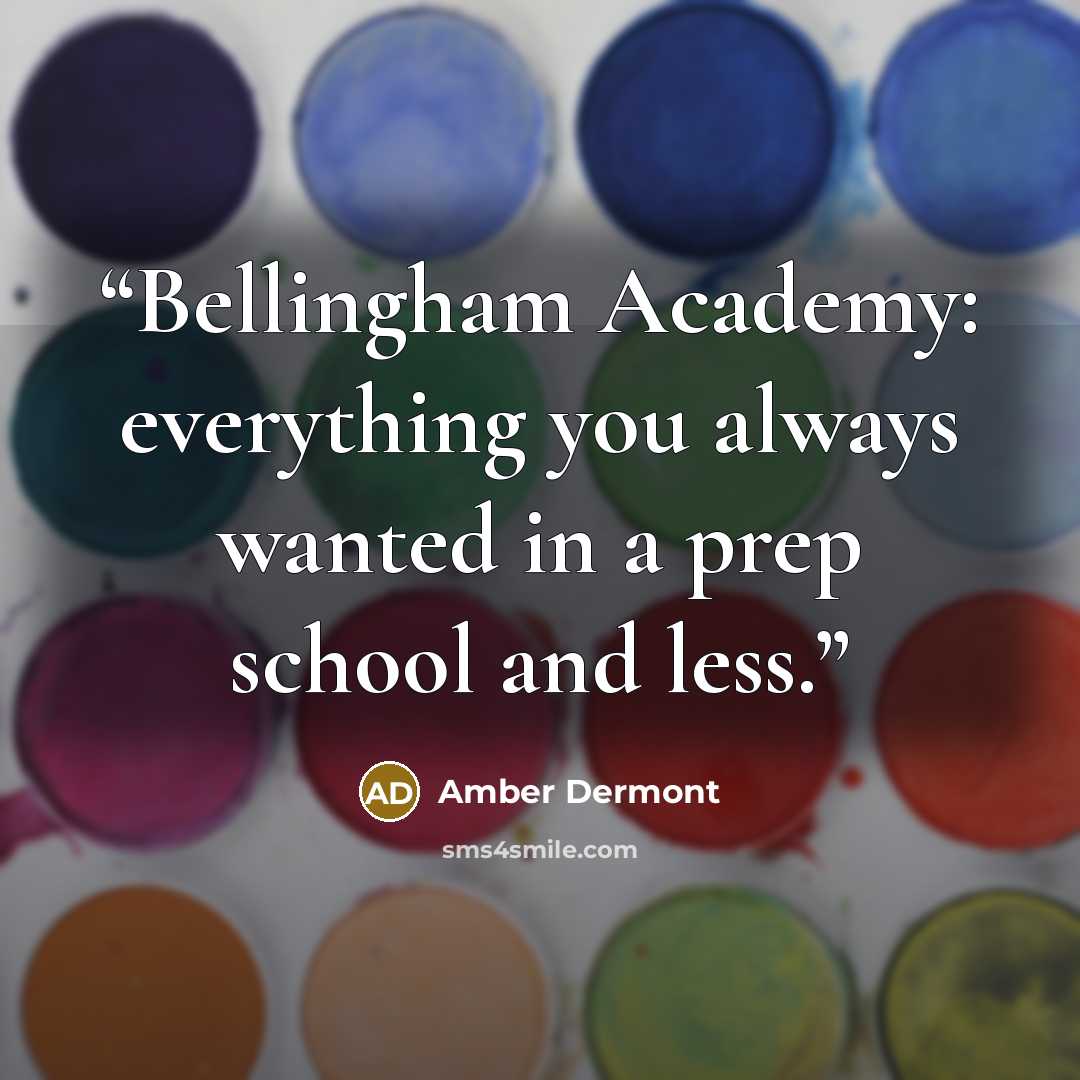 “Bellingham Academy: everything you always wanted in a prep school and less.” quote by Amber Dermont