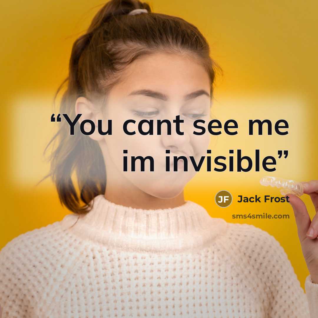“You cant see me im invisible” quote by Jack Frost