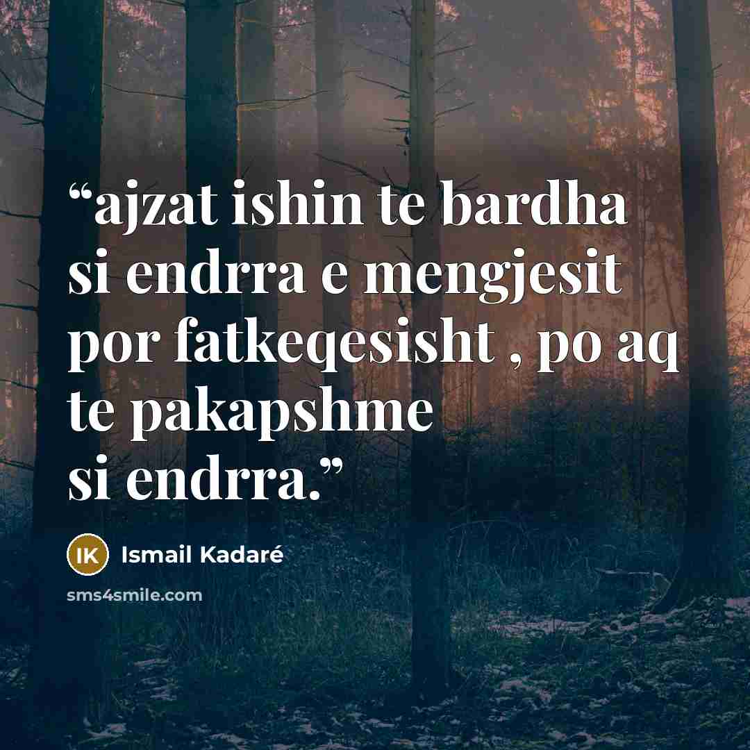 “ajzat ishin te bardha si endrra e mengjesit por fatkeqesisht , po aq te pakapshme si endrra.” quote by Ismail Kadare