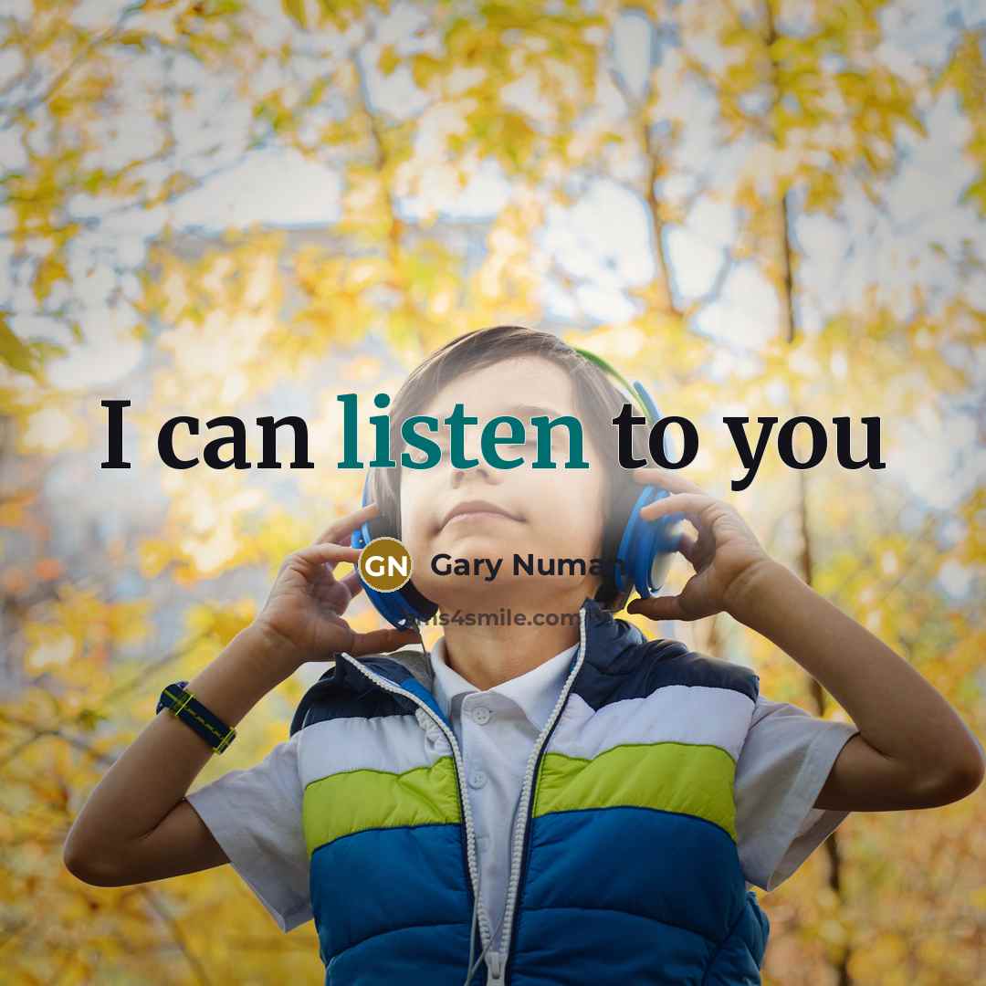 “I can listen to you” quote by Gary Numan