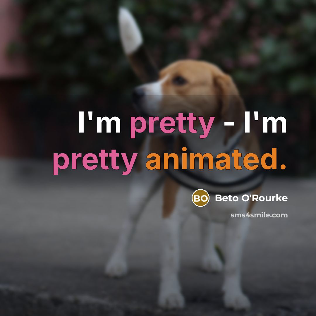 “I'm pretty - I'm pretty animated.” quote by Beto O'Rourke