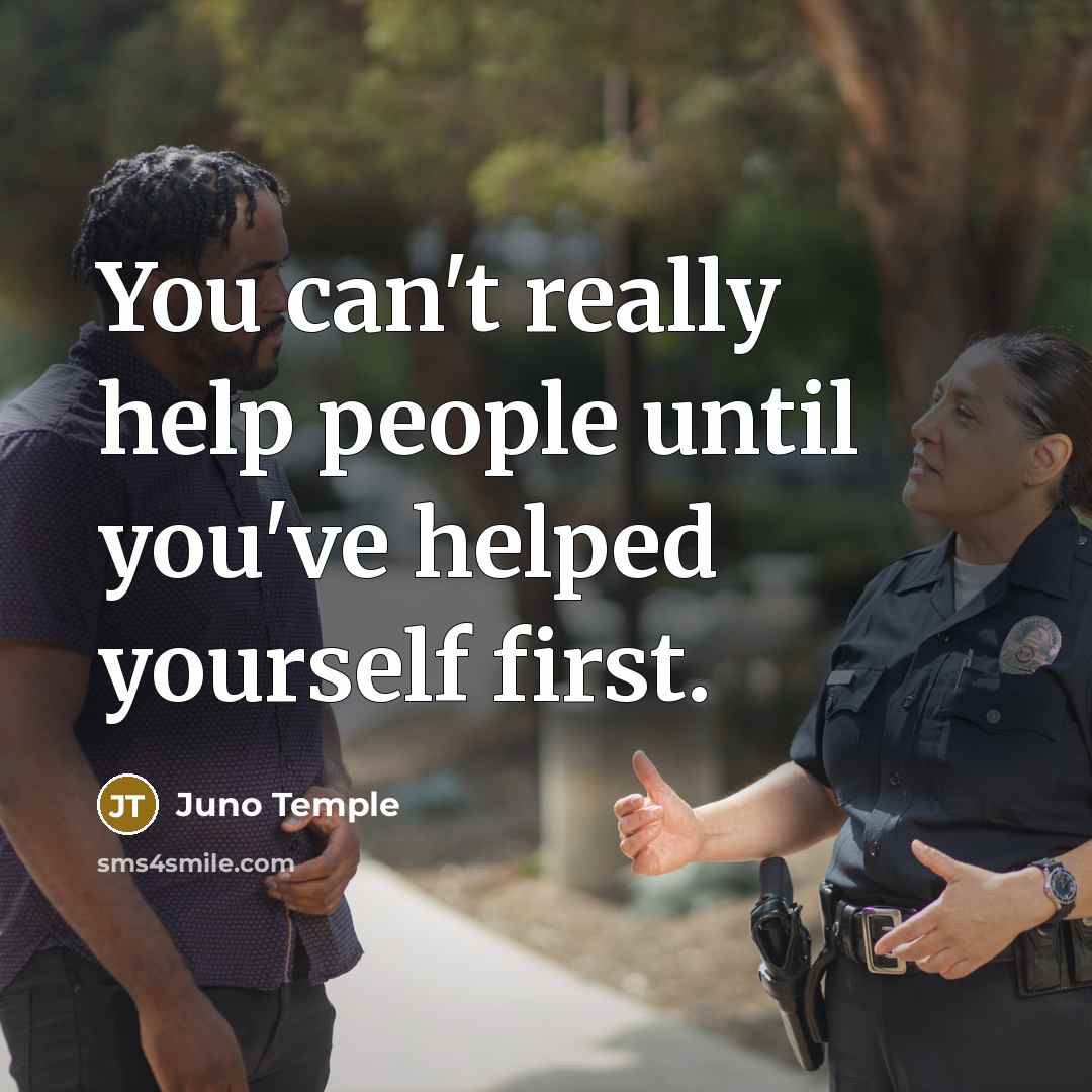 “You can't really help people until you've helped yourself first.” quote by Juno Temple