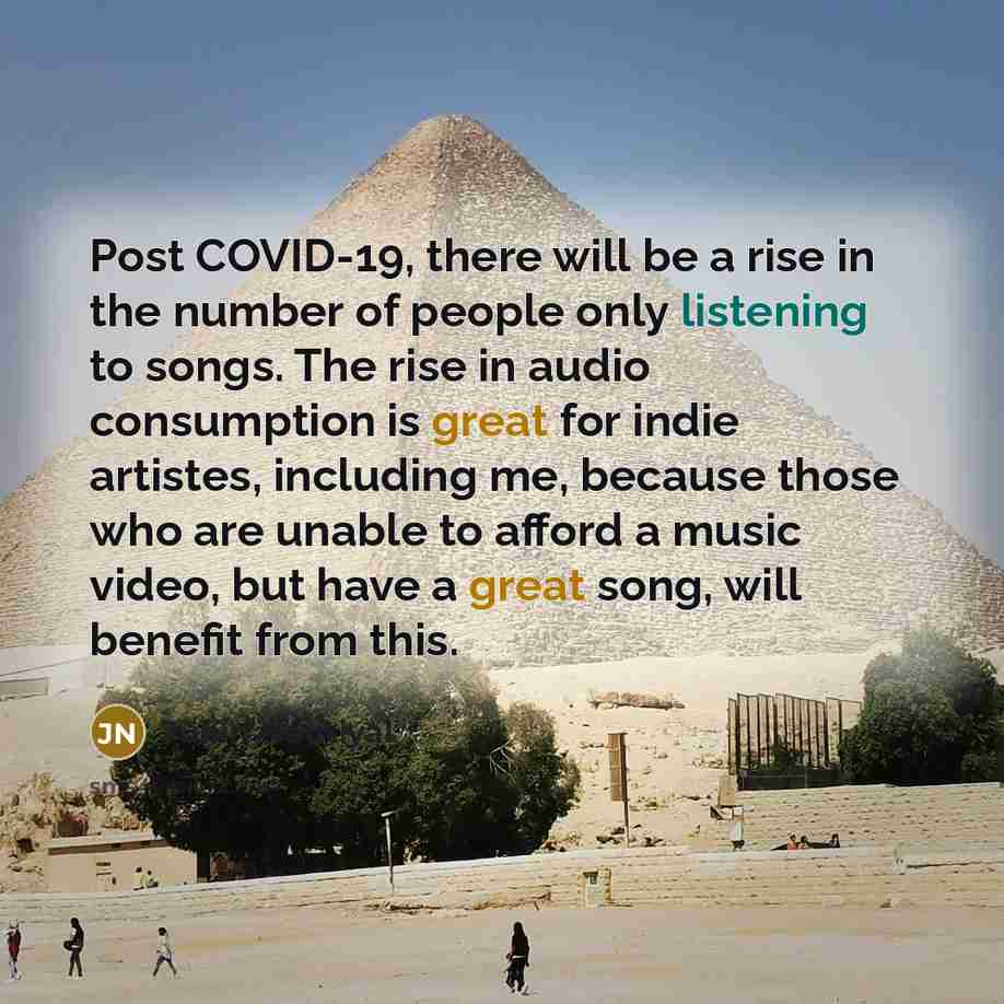 “Post COVID-19, there will be a rise in the number of people only listening to songs. The rise in audio consumption is great for indie artistes, including me, because those who are unable to afford a music video, but have a great song, will benefit from this.” quote by Jubin Nautiyal
