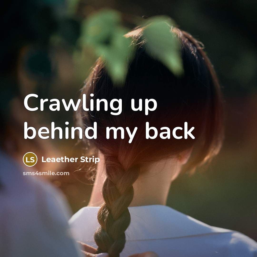 “Crawling up behind my back” quote by Leaether Strip