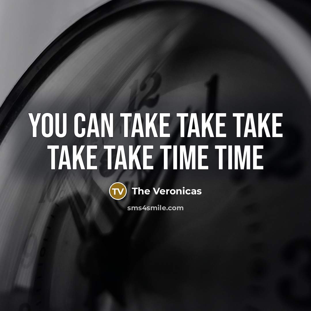 “You can take take take take take time time” quote by The Veronicas