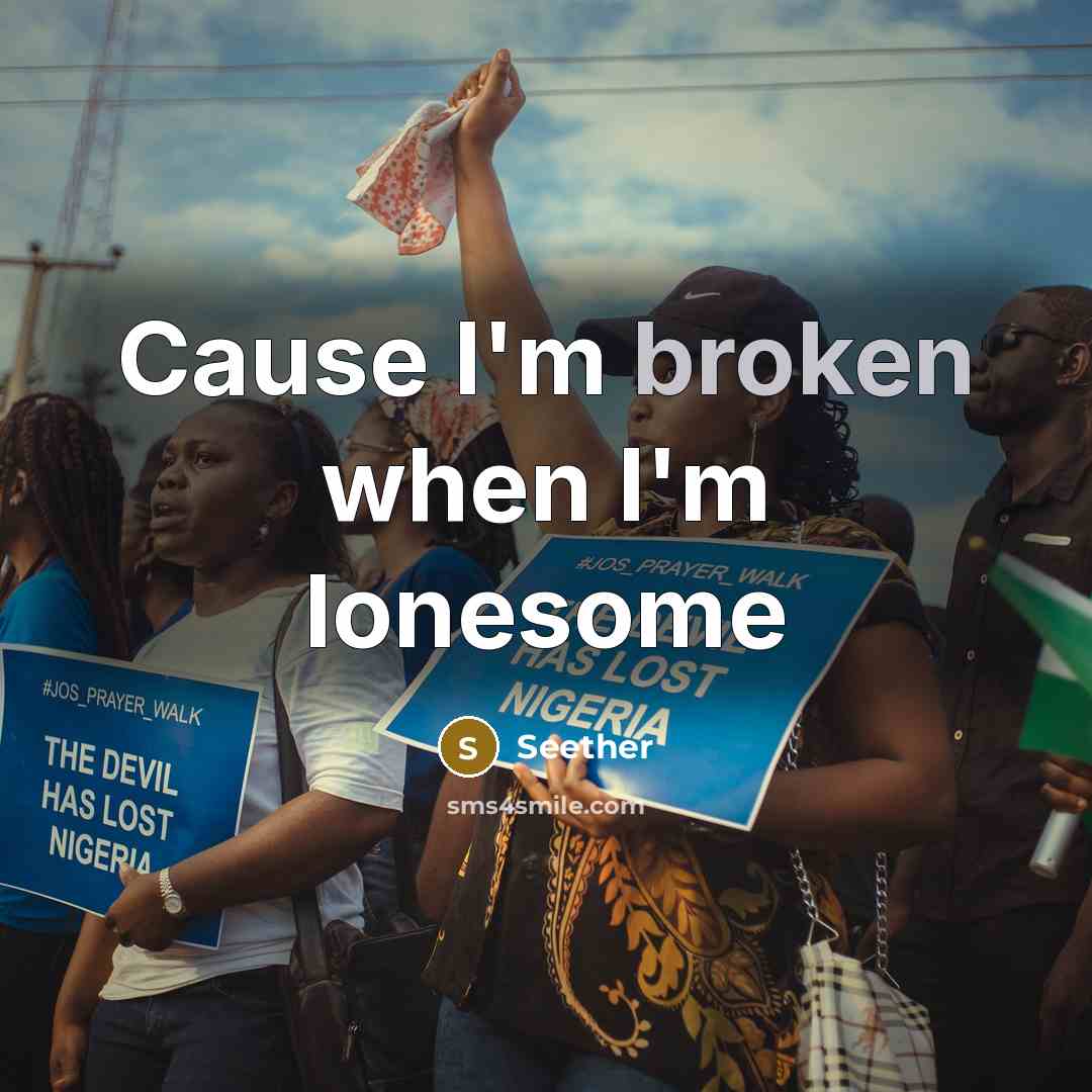 “Cause I'm broken when I'm lonesome” quote by Seether