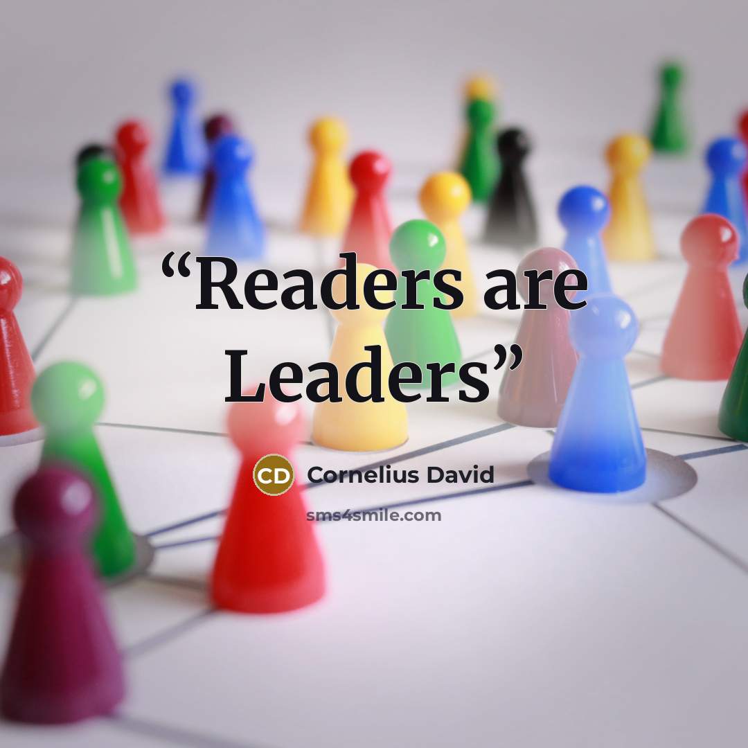 “Readers are Leaders” quote by Cornelius David