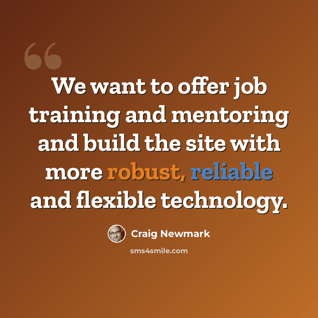 “We want to offer job training and mentoring and build the site with more robust, reliable and flexible technology.” quote by Craig Newmark