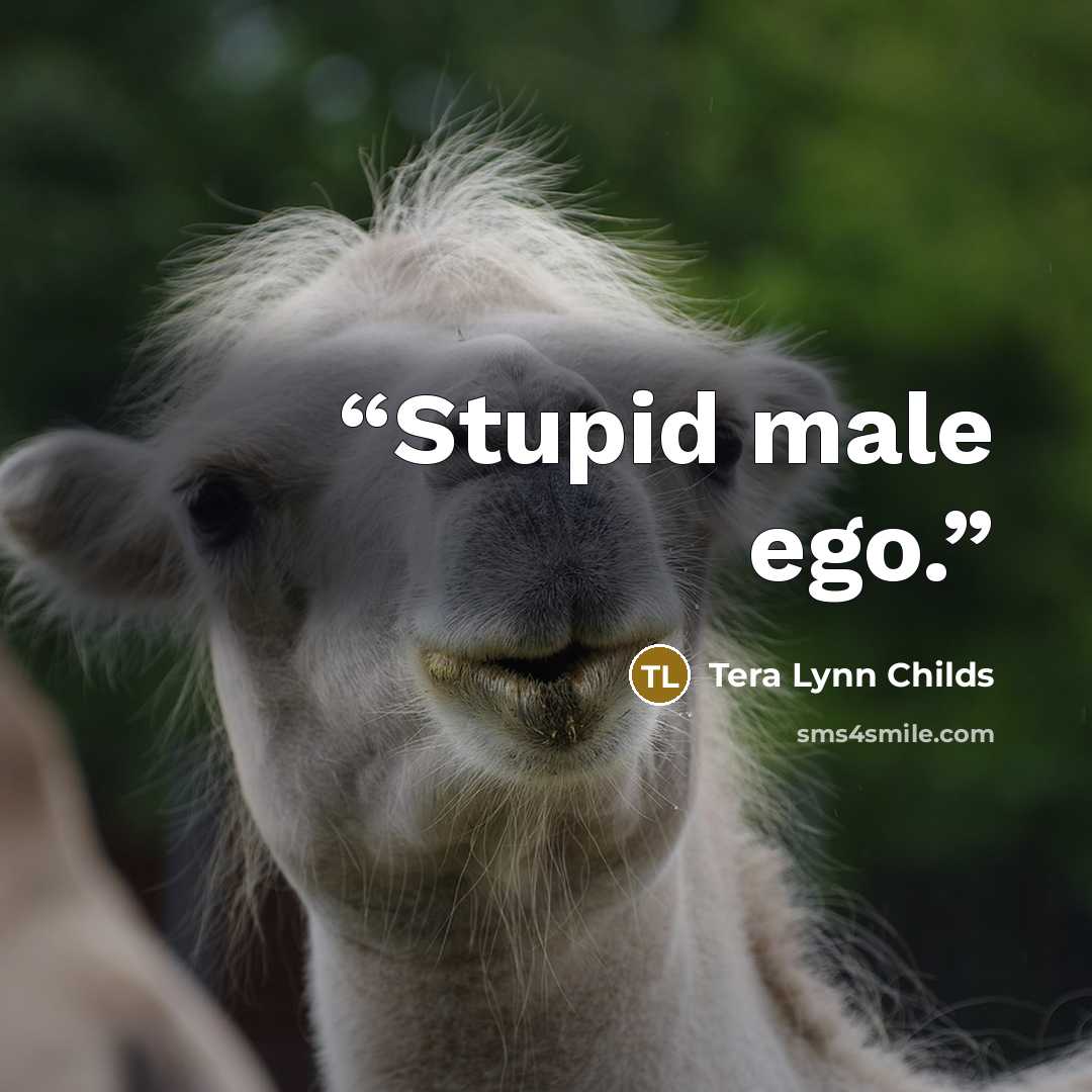 “Stupid male ego.” quote by Tera Lynn Childs
