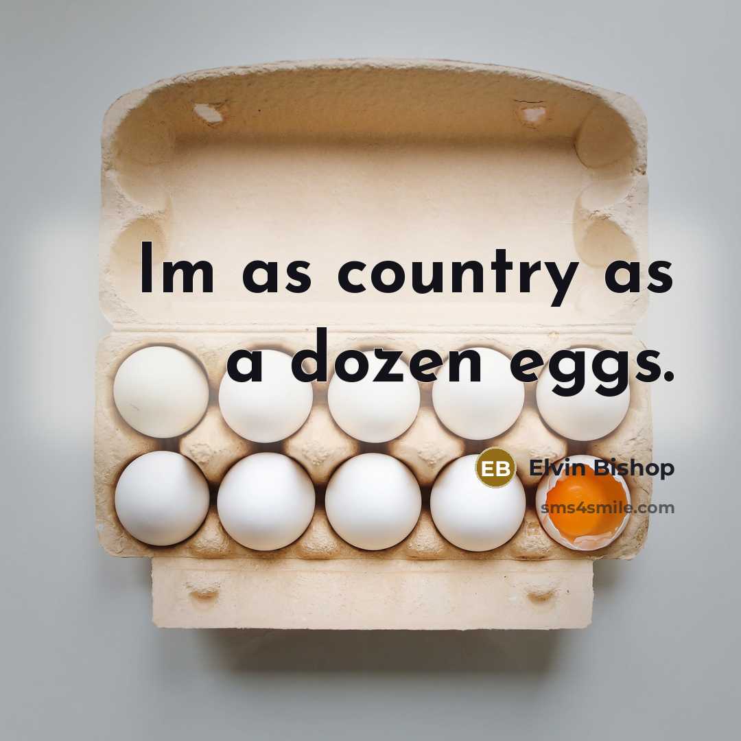 “Im as country as a dozen eggs.” quote by Elvin Bishop