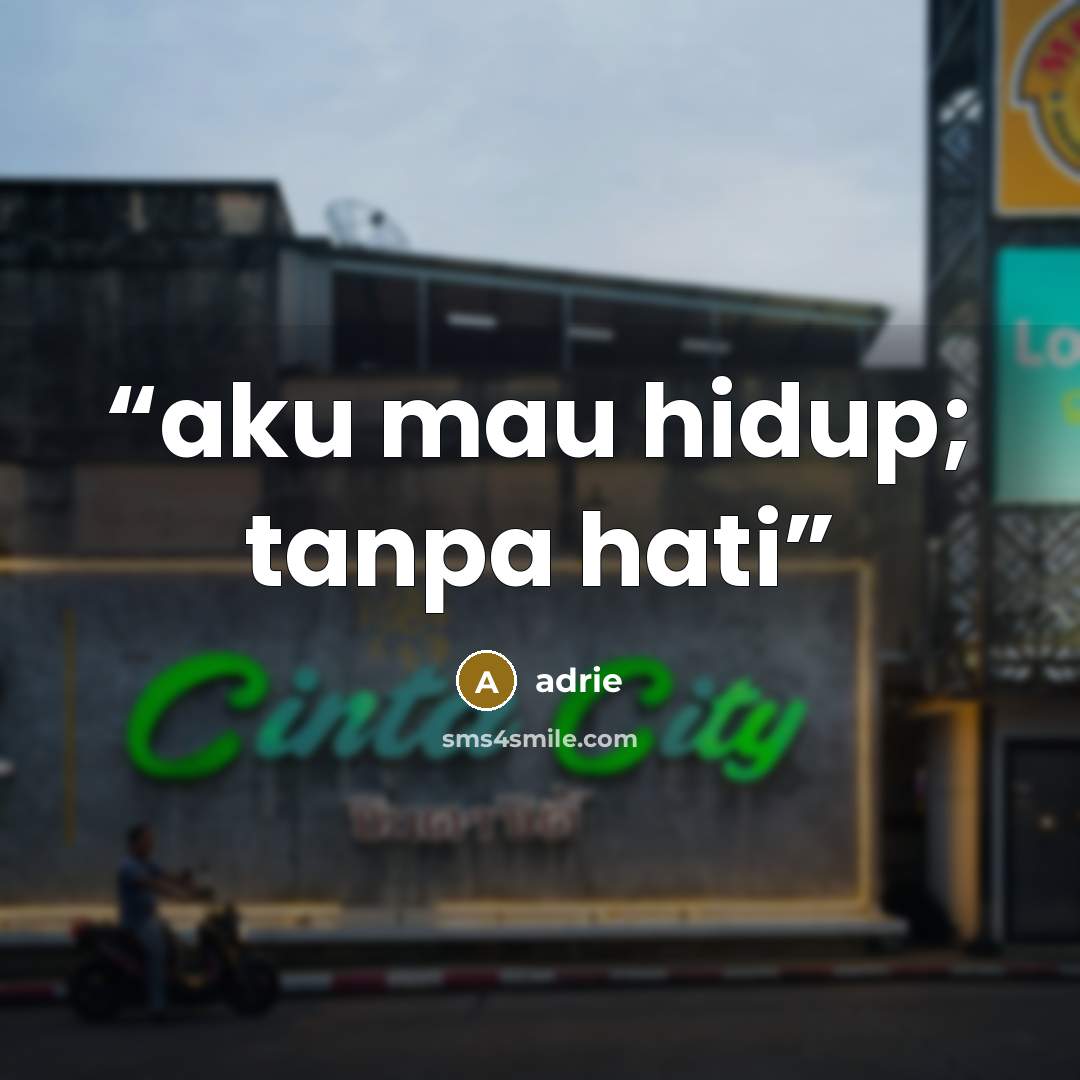 “aku mau hidup; tanpa hati” quote by adrie