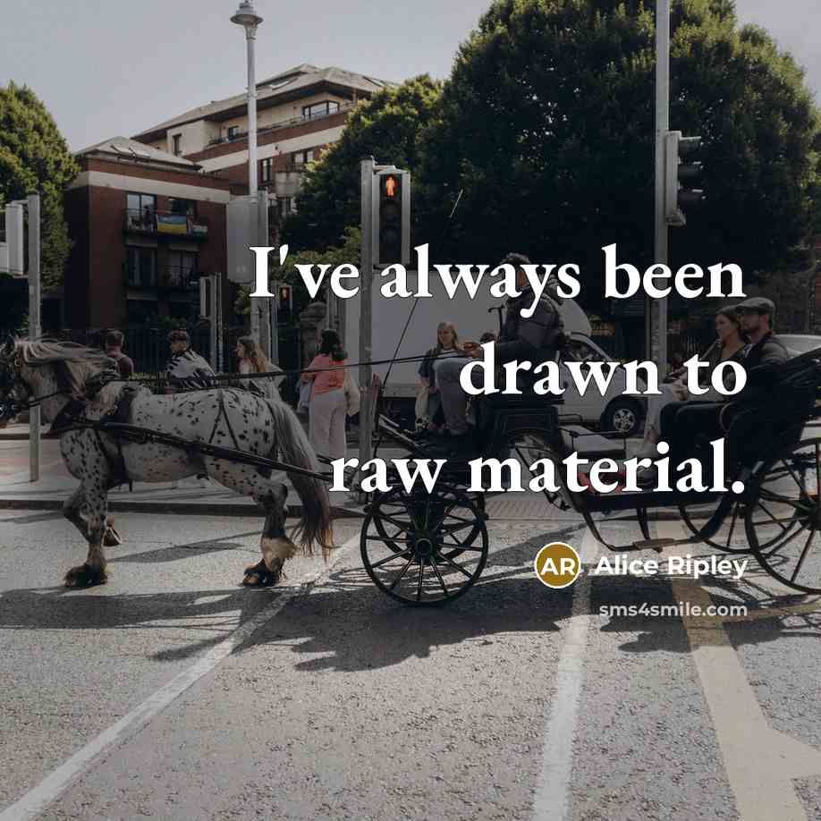 “I've always been drawn to raw material.” quote by Alice Ripley