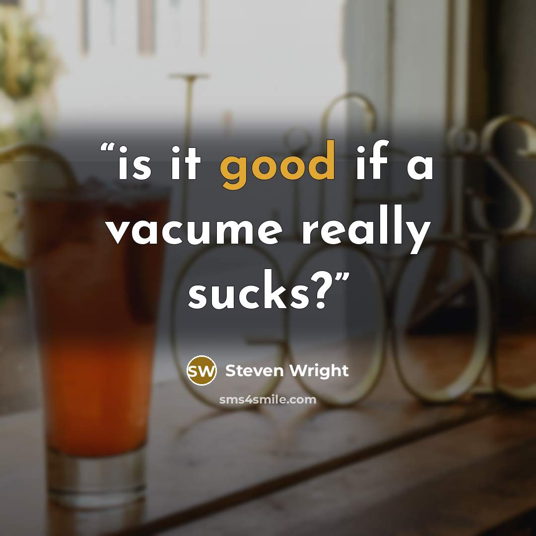 “is it good if a vacume really sucks?” quote by Steven Wright