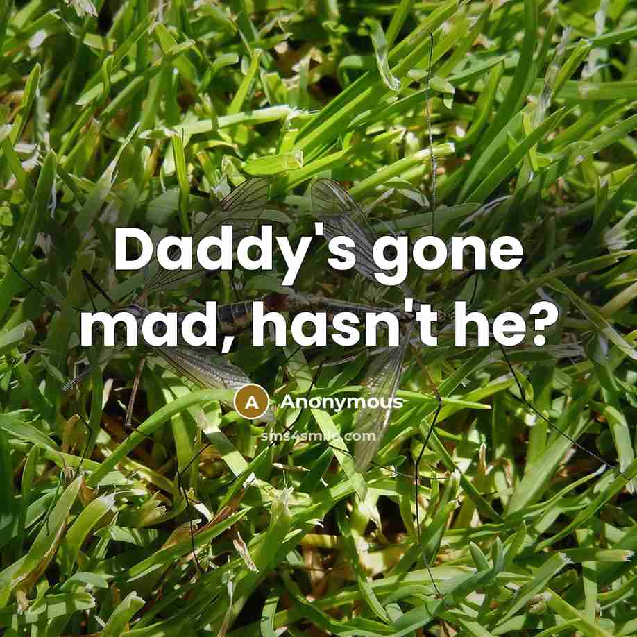 “Daddy's gone mad, hasn't he?” quote by Anonymous