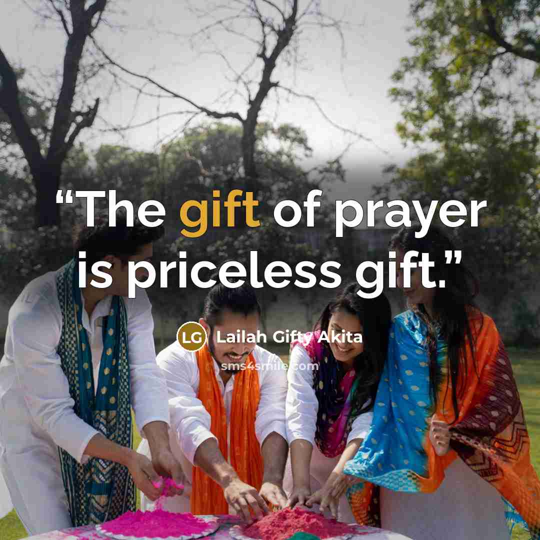 “The gift of prayer is priceless gift.” quote by Lailah Gifty Akita