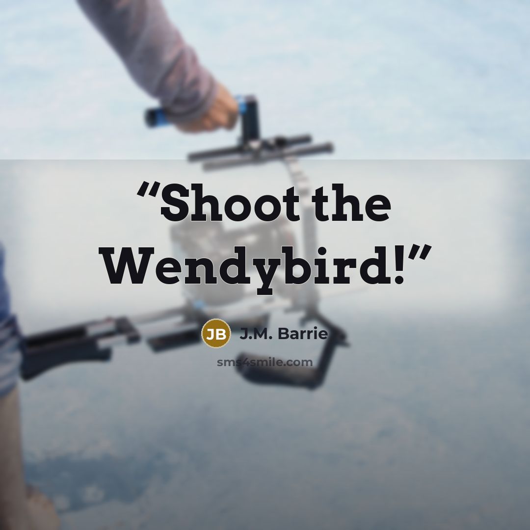 “Shoot the Wendybird!” quote by J.M. Barrie