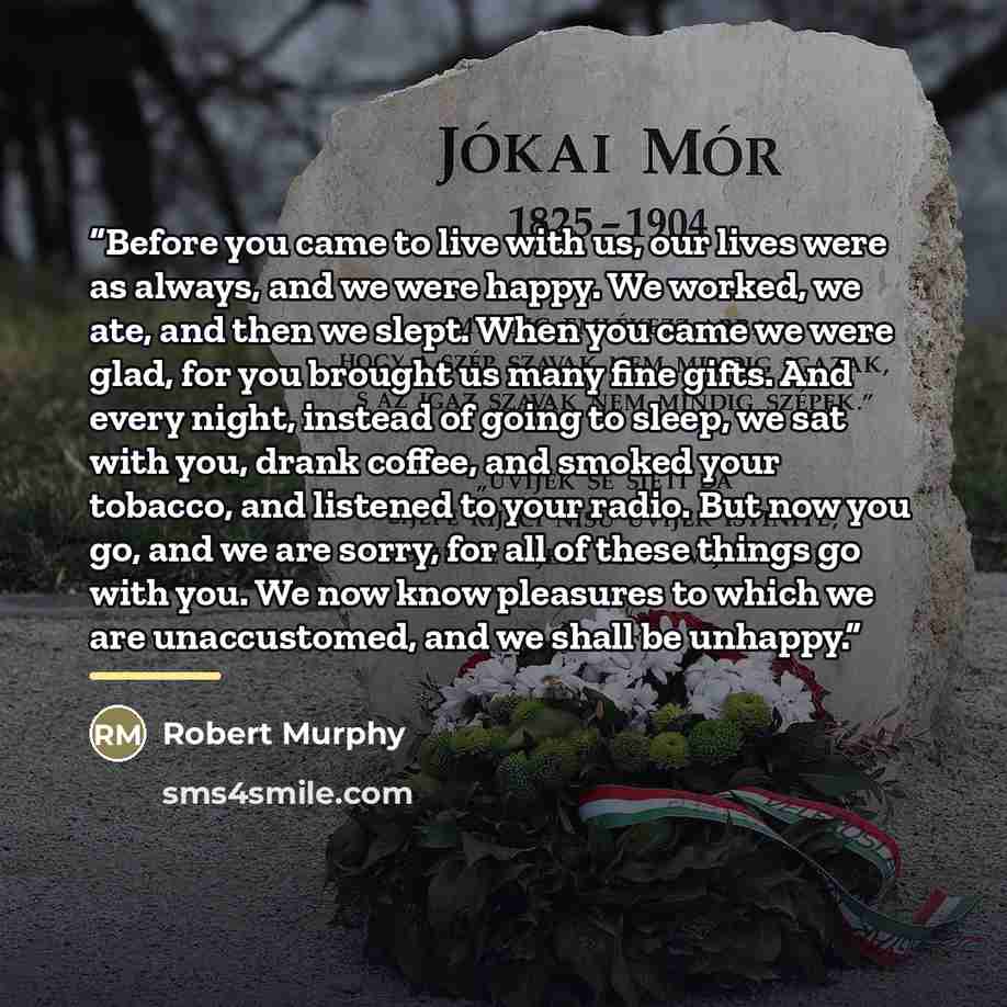 “Before you came to live with us, our lives were as always, and we were happy. We worked, we ate, and then we slept. When you came we were glad, for you brought us many fine gifts. And every night, instead of going to sleep, we sat with you, drank coffee, and smoked your tobacco, and listened to…” quote by Robert Murphy