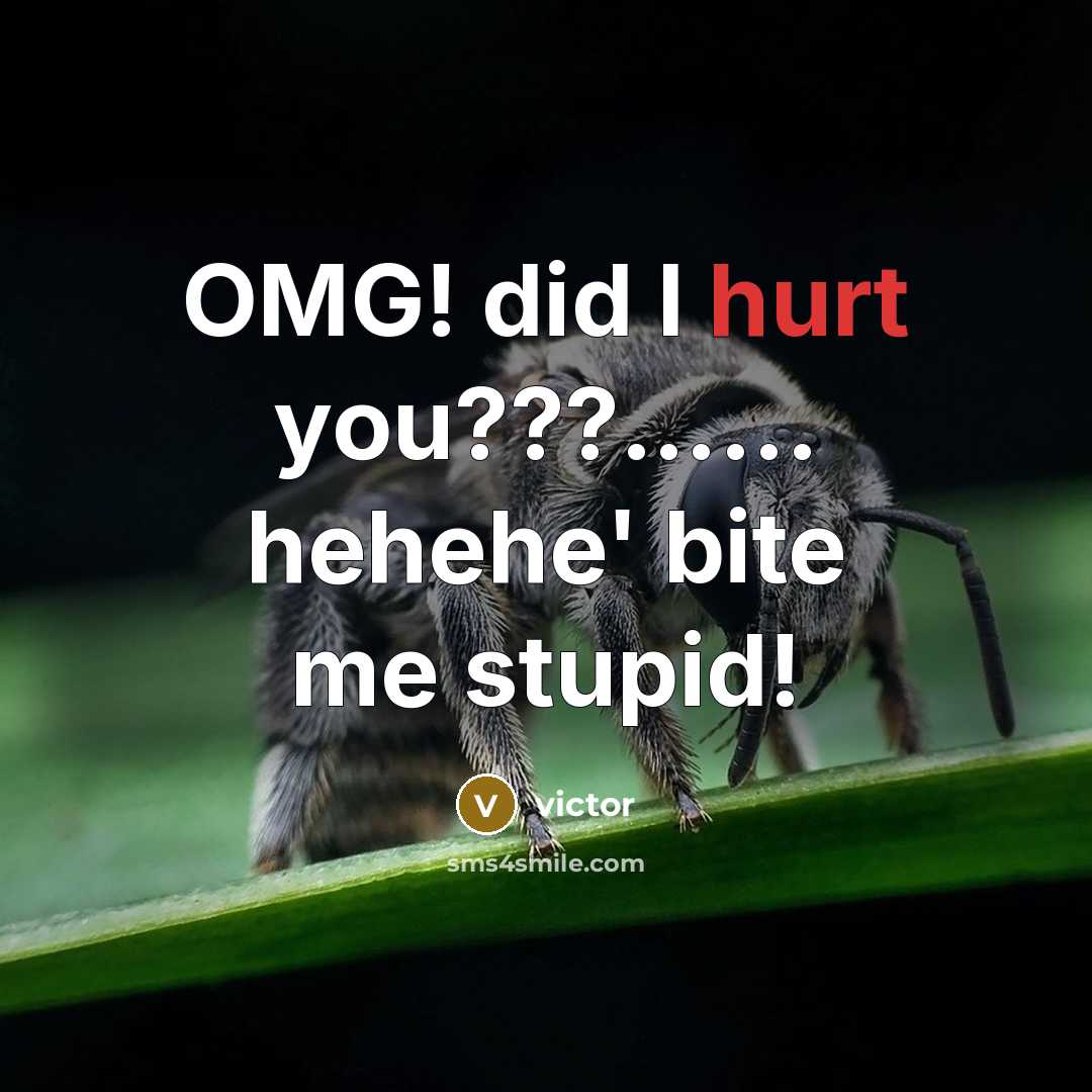 “OMG! did I hurt you???…... hehehe' bite me stupid!” quote by Victor