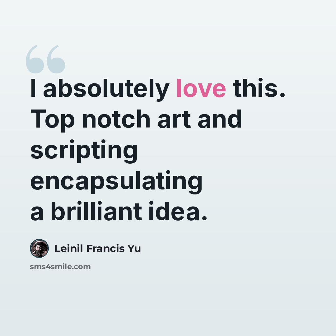 “I absolutely love this. Top notch art and scripting encapsulating a brilliant idea.” quote by Leinil Francis Yu