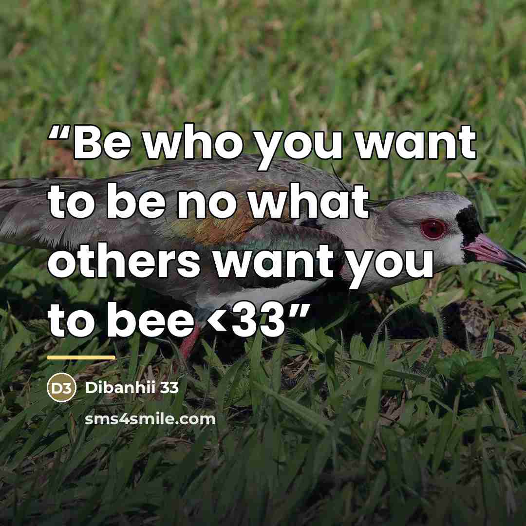 ““Be who you want to be no what others want you to bee” quote by Dibanhii 33
