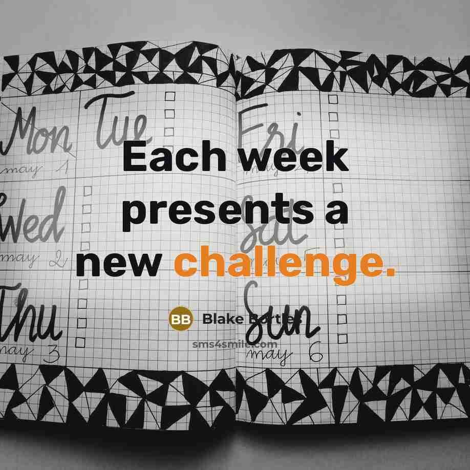 “Each week presents a new challenge.” quote by Blake Bortles
