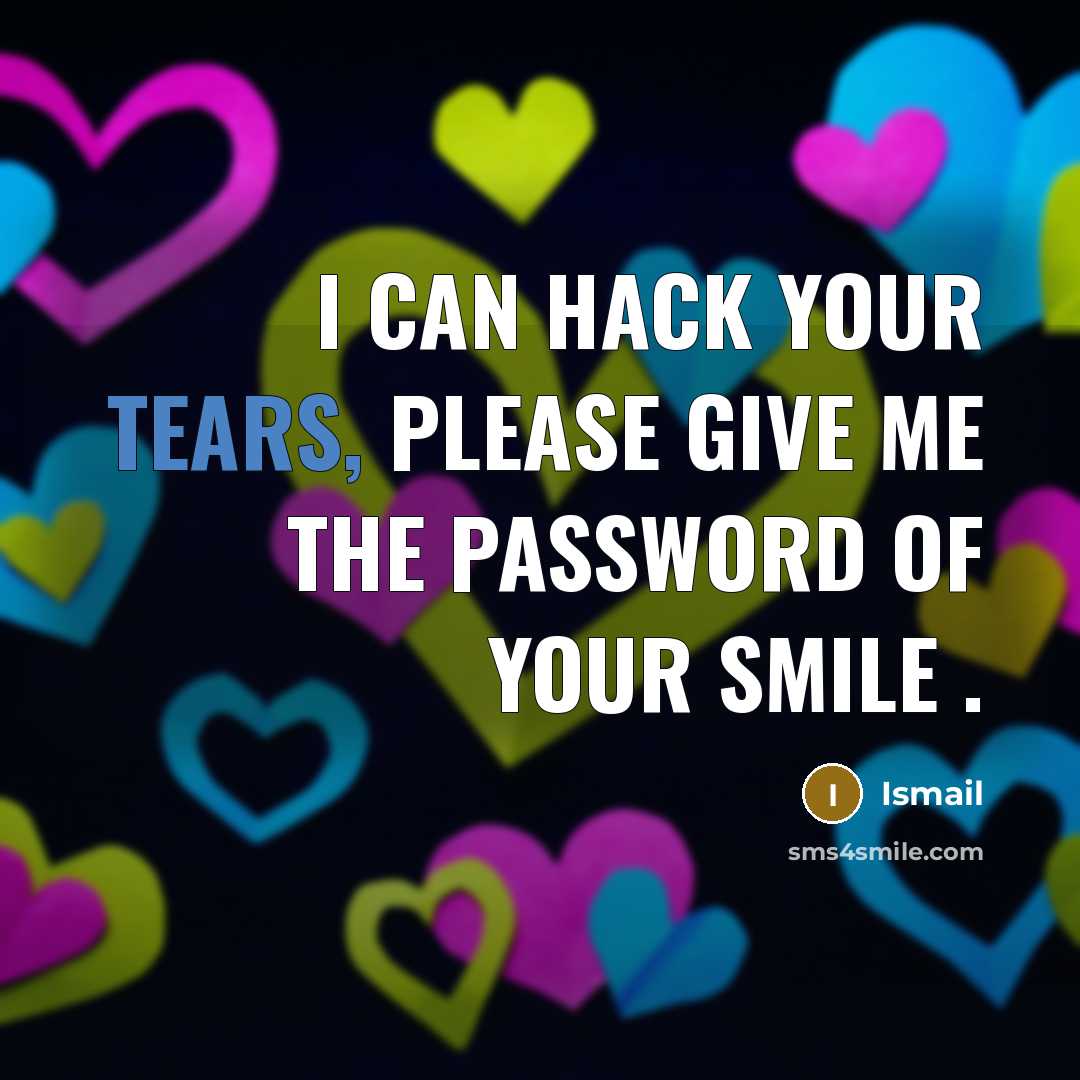 “I Can Hack Your Tears, Please Give Me The Password Of Your Smile .” quote by Ismail