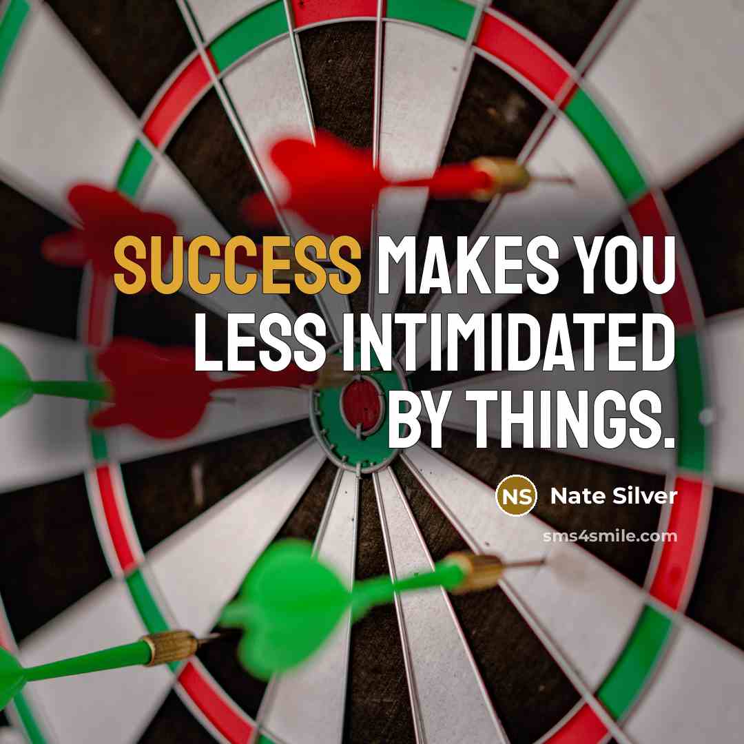 “Success makes you less intimidated by things.” quote by Nate Silver