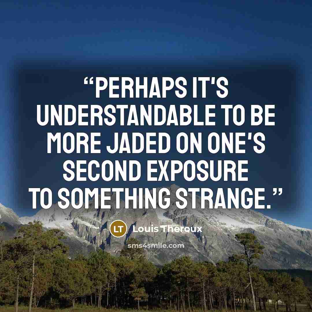“Perhaps it's understandable to be more jaded on one's second exposure to something strange.” quote by Louis Theroux