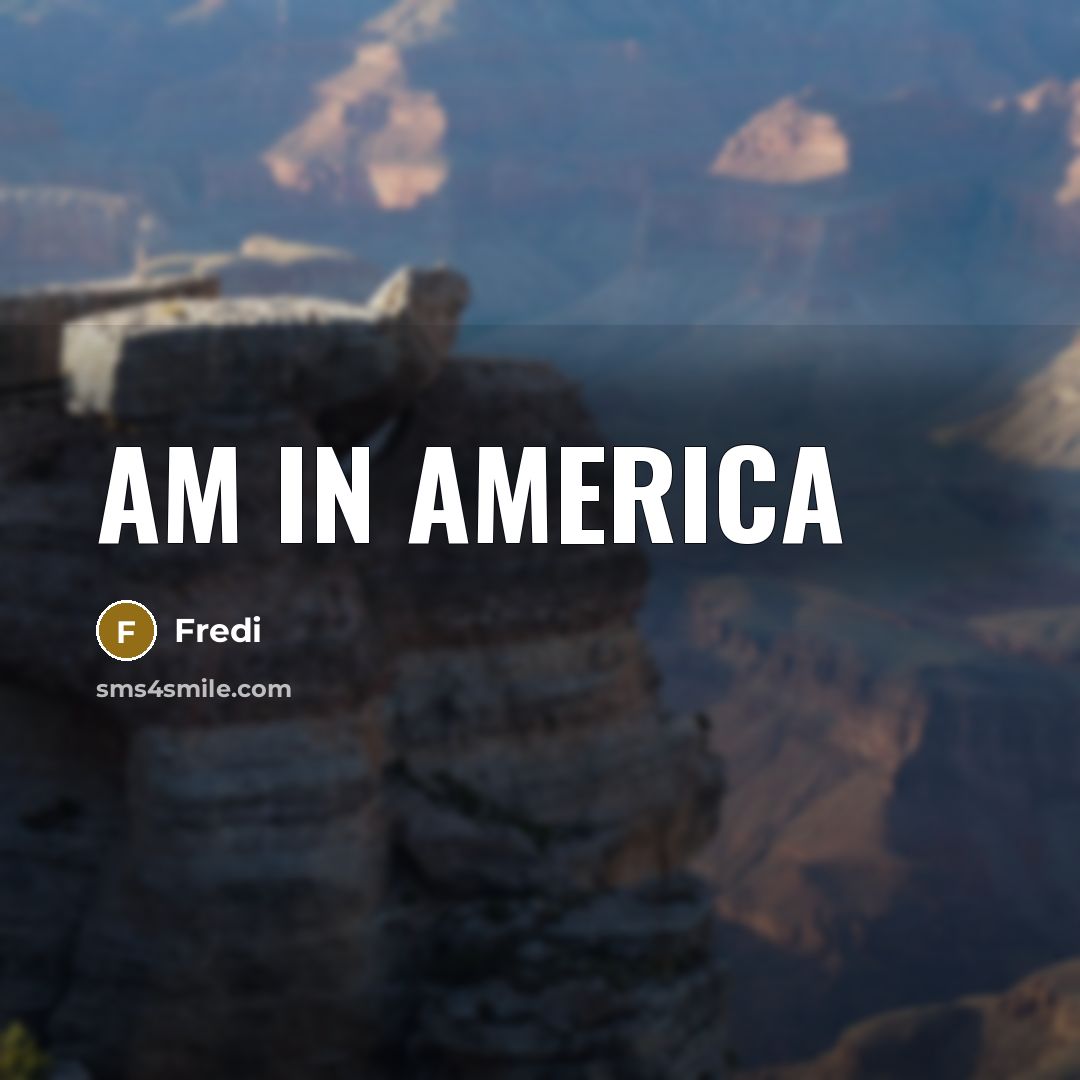 “Am in america” quote by Fredi