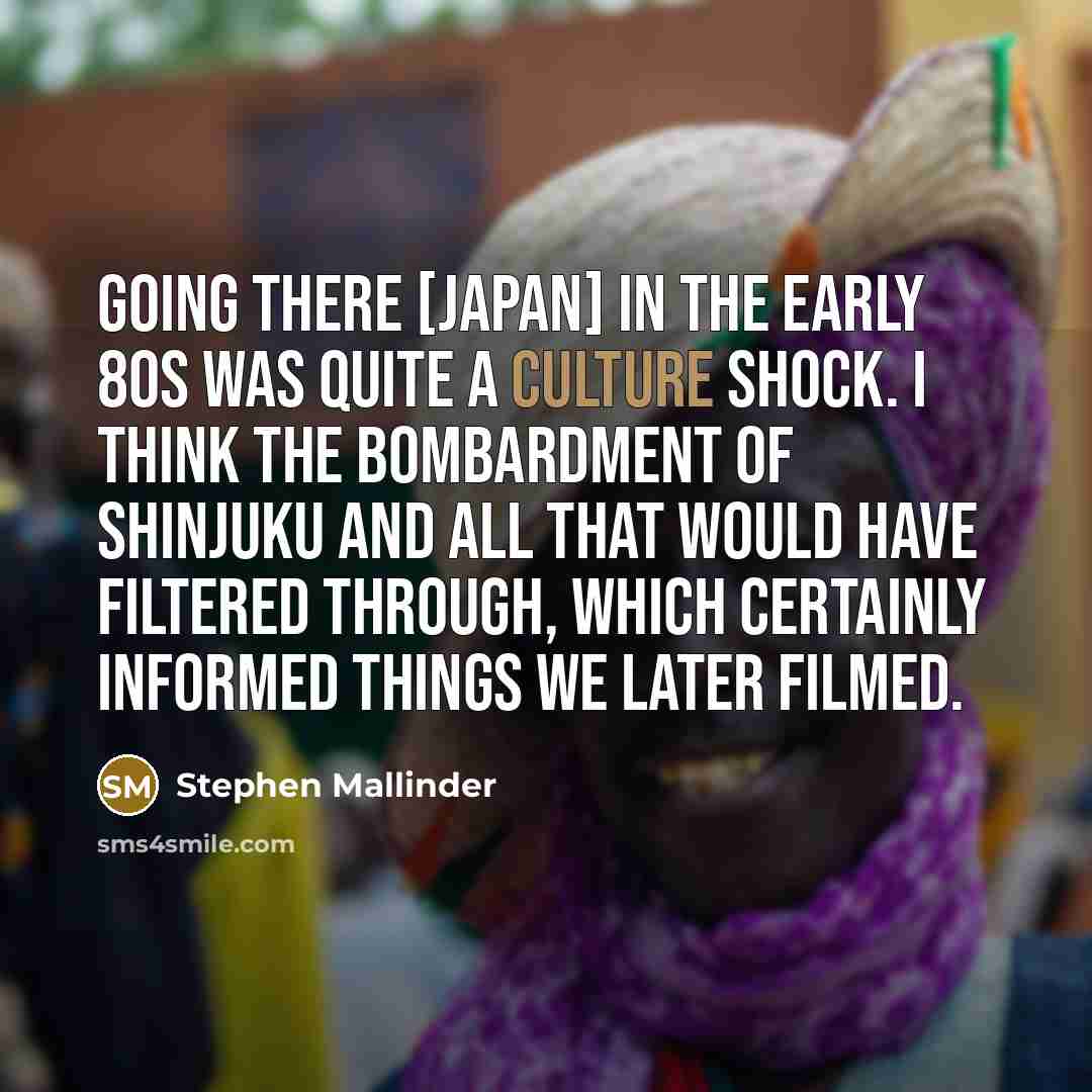 “Going there [Japan] in the early 80s was quite a culture shock. I think the bombardment of Shinjuku and all that would have filtered through, which certainly informed things we later filmed.” quote by Stephen Mallinder