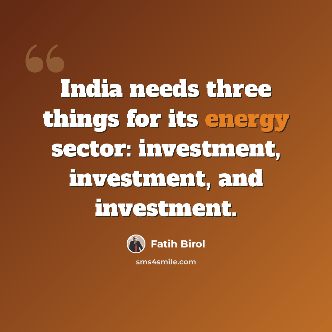 “India needs three things for its energy sector: investment, investment, and investment.” quote by Fatih Birol