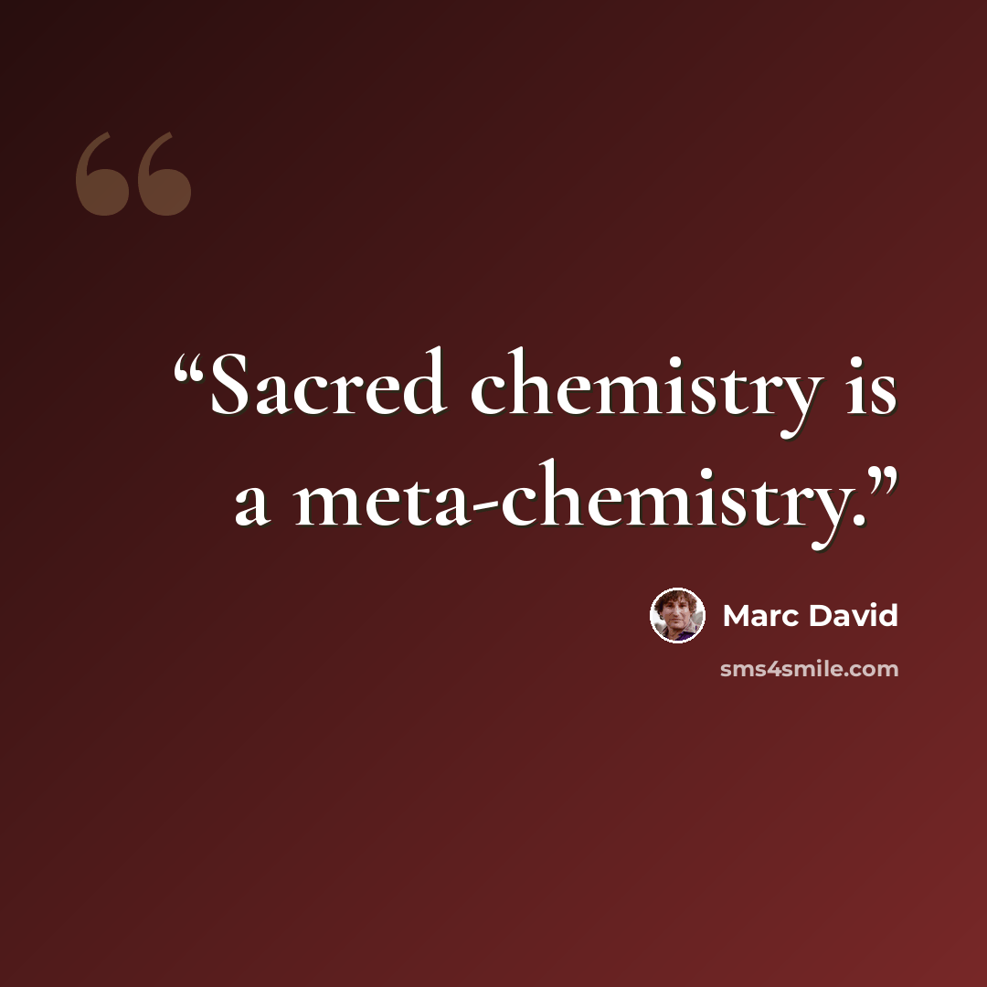 “Sacred chemistry is a meta-chemistry.” quote by Marc David