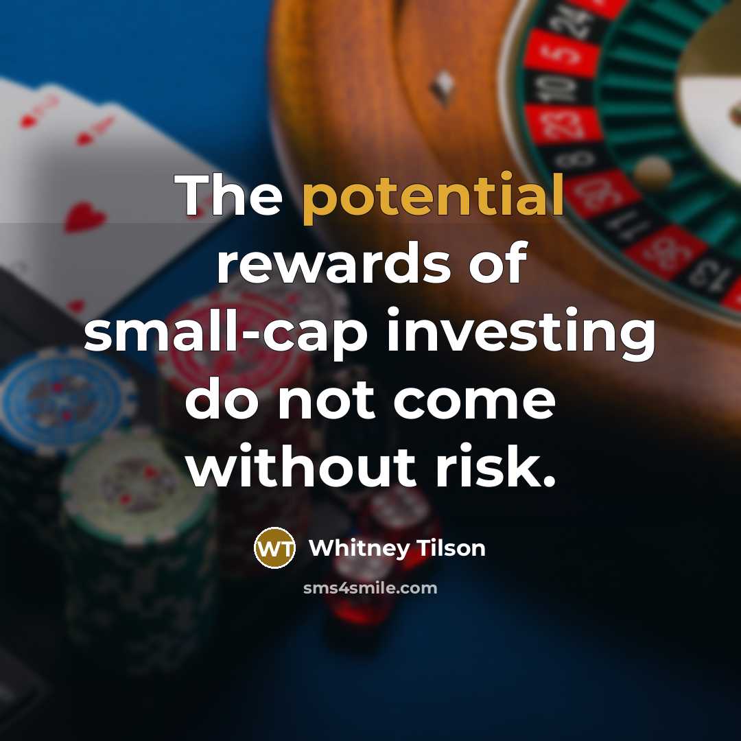 “The potential rewards of small-cap investing do not come without risk.” quote by Whitney Tilson