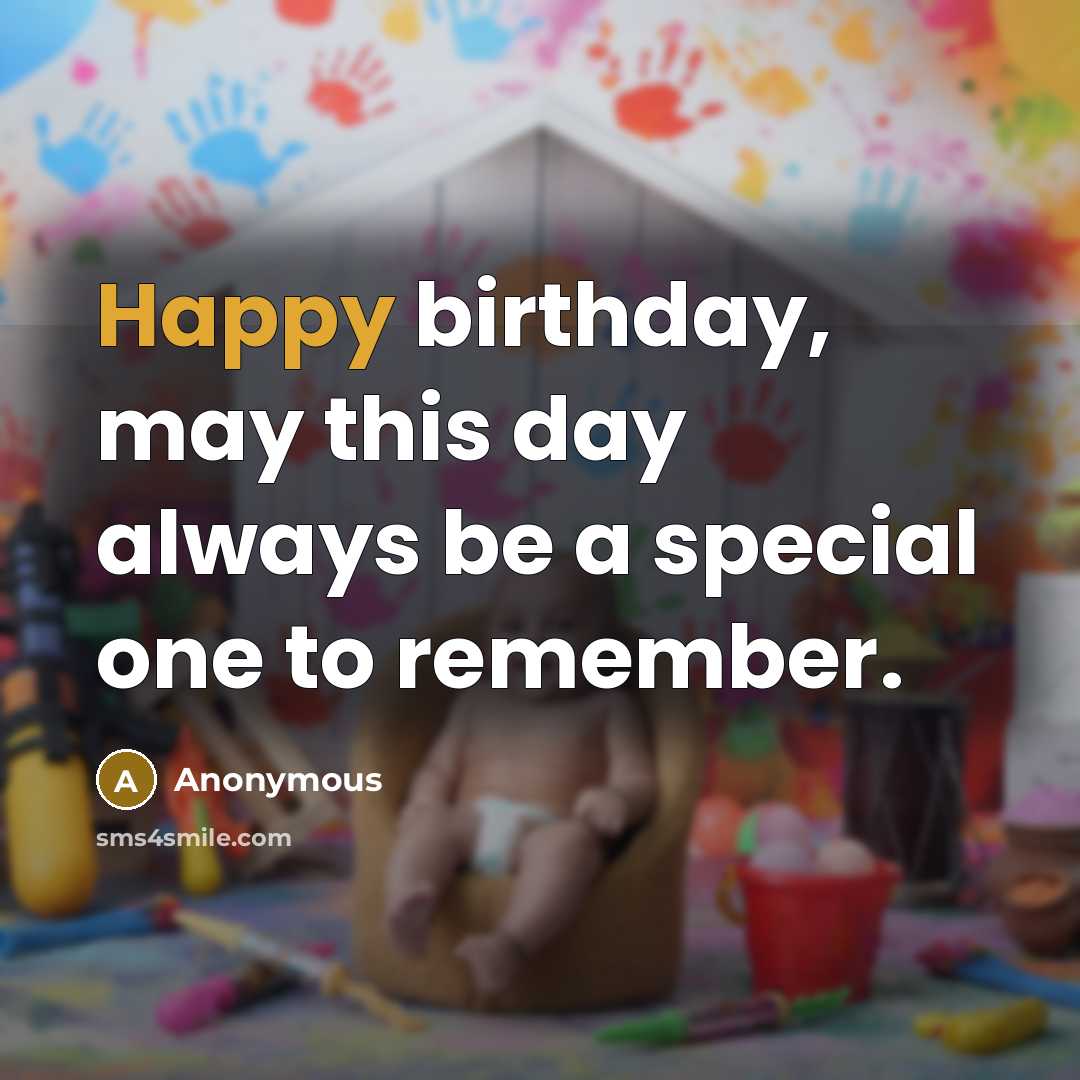 “Happy birthday, may this day always be a special one to remember.” quote by Anonymous