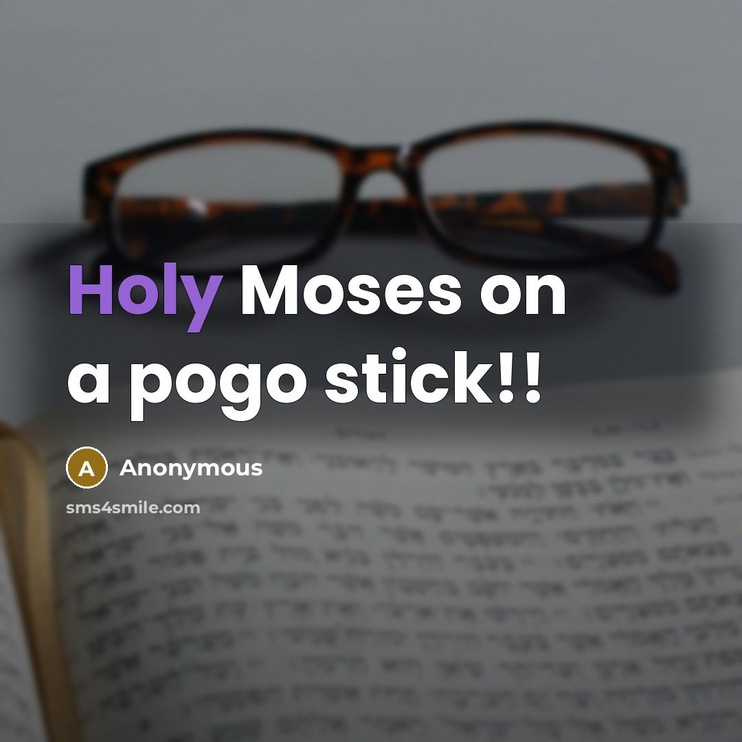 “Holy Moses on a pogo stick!!” quote by Anonymous