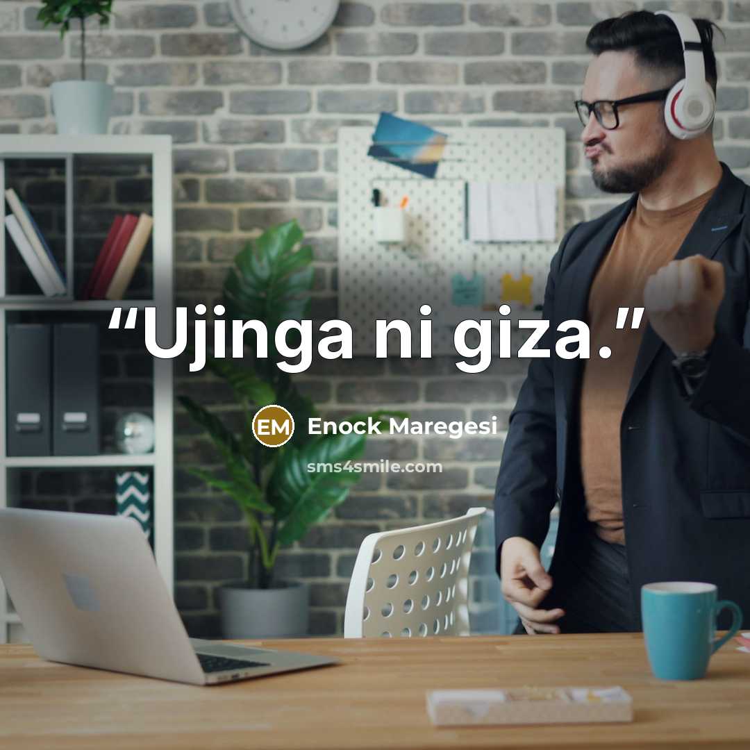 “Ujinga ni giza.” quote by Enock Maregesi