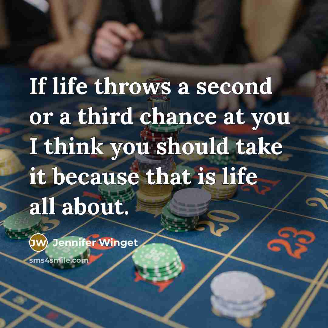 “If life throws a second or a third chance at you I think you should take it because that is life all about.” quote by Jennifer Winget