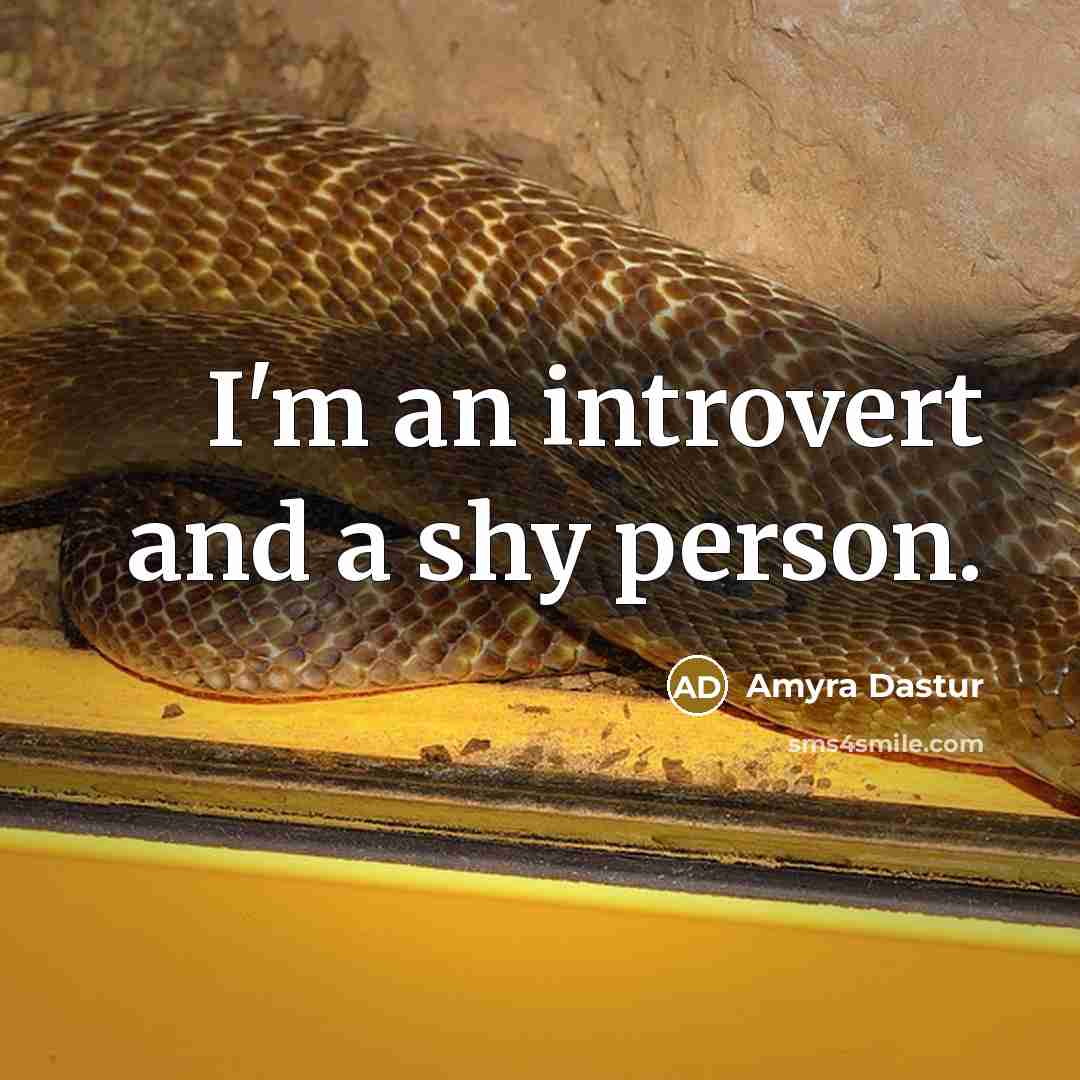 “I'm an introvert and a shy person.” quote by Amyra Dastur