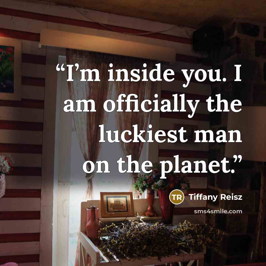 “I’m inside you. I am officially the luckiest man on the planet.” quote by Tiffany Reisz