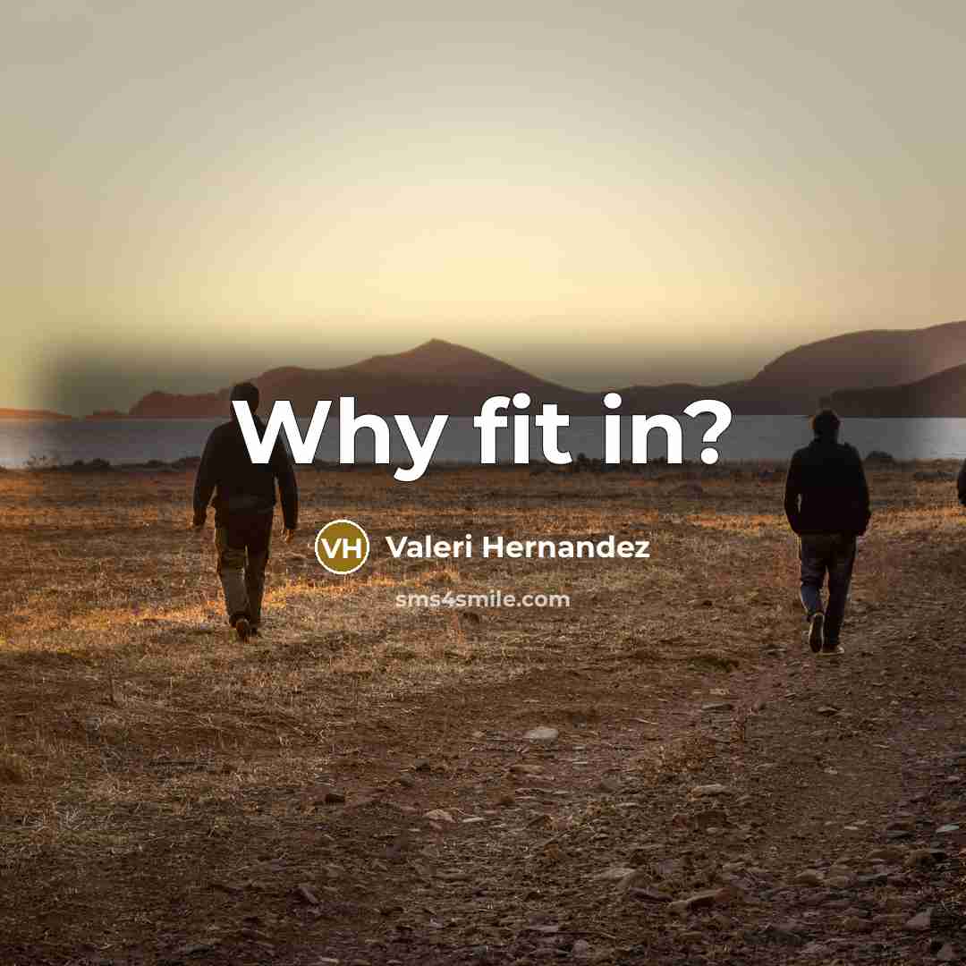 “Why fit in?” quote by Valeri Hernandez