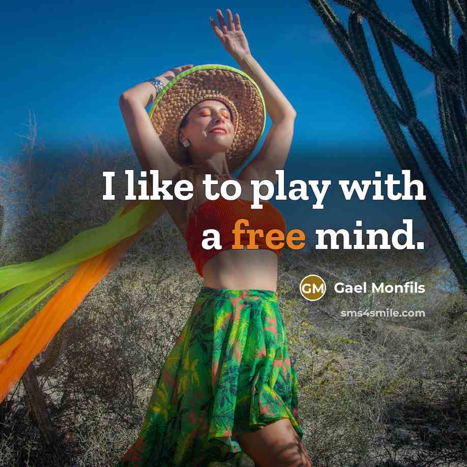 “I like to play with a free mind.” quote by Gael Monfils