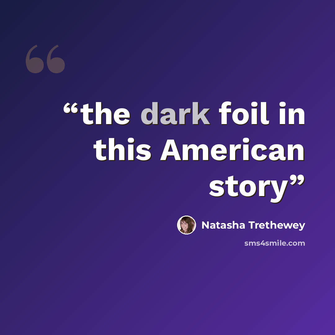 “the dark foil in this American story” quote by Natasha Trethewey