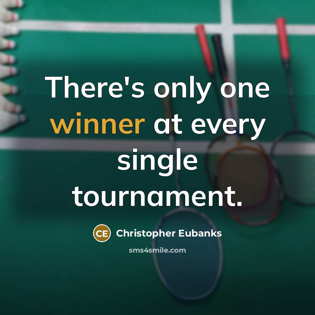 “There's only one winner at every single tournament.” quote by Christopher Eubanks