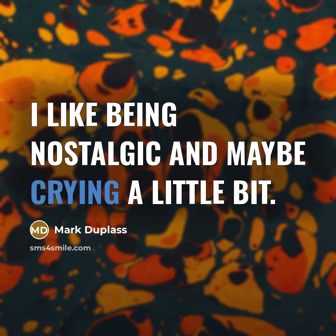 “I like being nostalgic and maybe crying a little bit.” quote by Mark Duplass