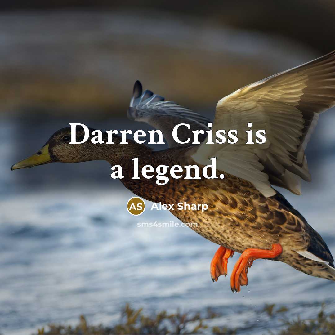 “Darren Criss is a legend.” quote by Alex Sharp