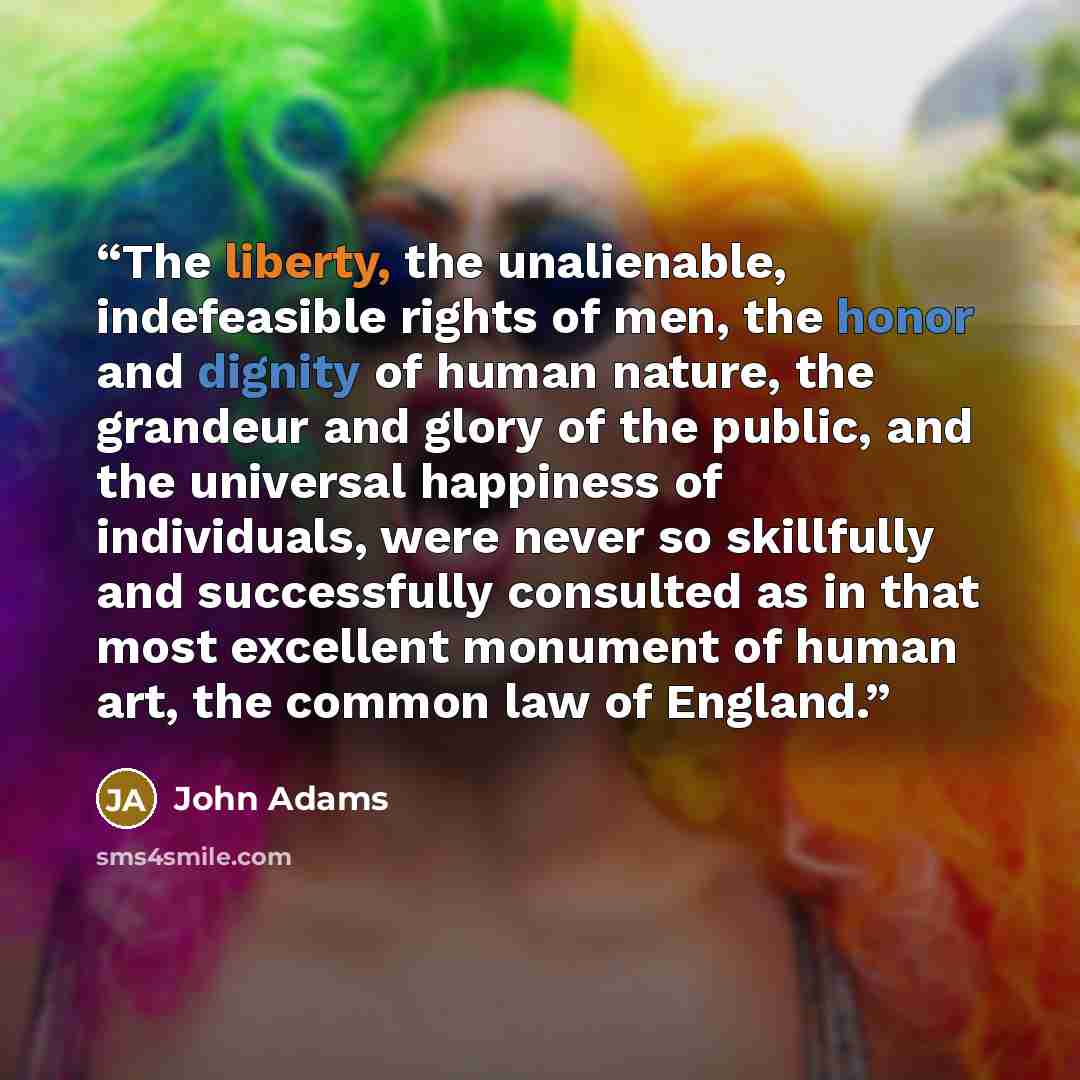 “The liberty, the unalienable, indefeasible rights of men, the honor and dignity of human nature, the grandeur and glory of the public, and the universal happiness of individuals, were never so skillfully and successfully consulted as in that most excellent monument of human art, the common law of…” quote by John Adams